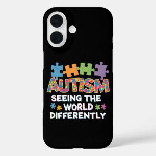 Anders naar de wereld kijken: Autisme bewustzijn iPhone 16 Hoesje