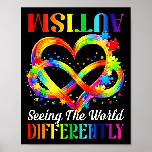 Anders naar de wereld kijken Autisme bewustzijn Poster (Voorkant)