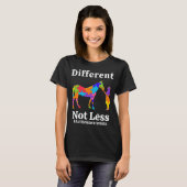 Anders Niet Minder Autisme Bewustzijn Acceptatie H T-shirt (Voorkant volledig)