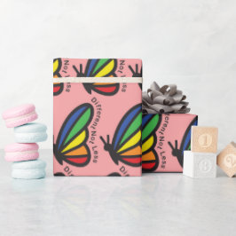 Anders Niet Minder Autisme Kleurrijke Vlinder ASD Cadeaupapier