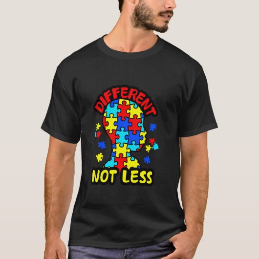 Anders Niet Minder Autisme Puzzelstukken T-shirt (Voorkant)