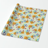 Anders Niet Minder Autisme Regenboog Handen Divers Cadeaupapier (Uitgerold)