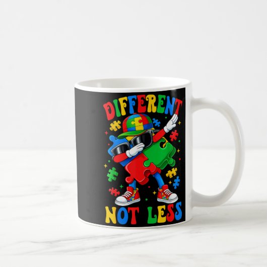 Anders Niet Minder Dabbing Puzzel Autisme Bewustzi Koffiemok (Rechts)