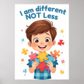 Anders, niet minder Dynamische poster voor autisme (Voorkant)