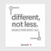 Anders, niet minder | Minimalistische trots op inv Sticker (Vel)