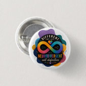 Anders, niet minder. Neurodivergent, niet defect Ronde Button 3,2 Cm (Voorkant /achterkant)