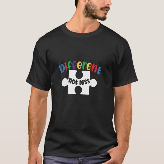 Anders Niet Minder Puzzel Autisme Acceptatie T-shirt (Voorkant)