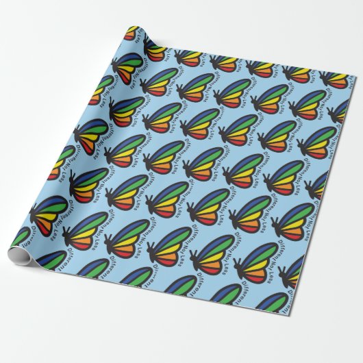Anders Niet Minder Vlinder ASD Waarderingsgeschenk Cadeaupapier (Uitgerold)