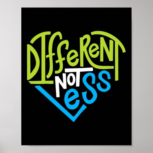 Anders Niet Minder Voor Autisme Steun Poster (Voorkant)