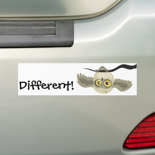 Anders! ondersteboven bumpersticker (Op auto)