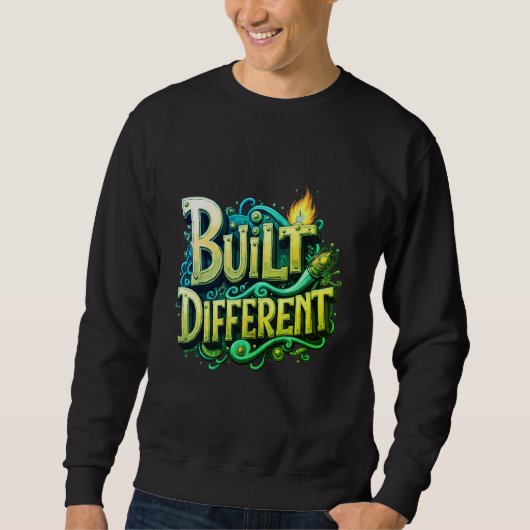 Anders Opgebouwde Sweatshirt – Motiverende Streetw (Voorkant)