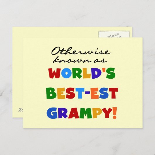 Anders 's Werelds best-grijze cadeautjes Briefkaart (Voorkant / Achterkant)