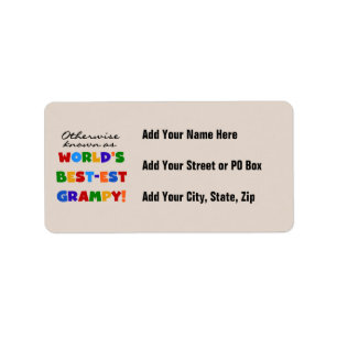 Anders 's Werelds best-grijze cadeautjes Etiket