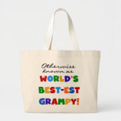 Anders 's Werelds best-grijze cadeautjes Grote Tote Bag (Voorkant)