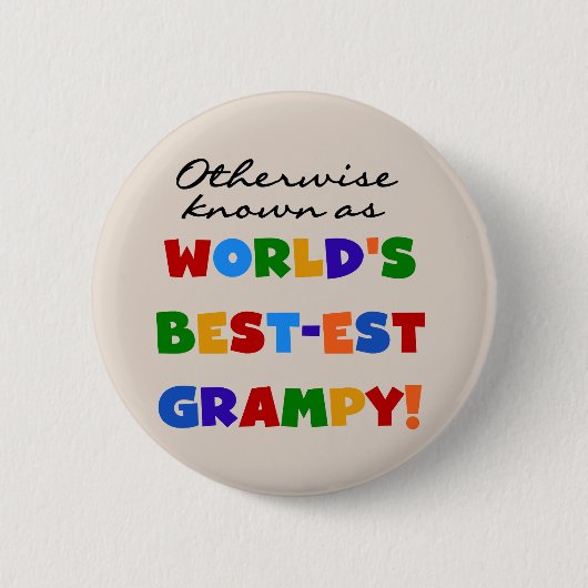 Anders 's Werelds best-grijze cadeautjes Ronde Button 5,7 Cm (Voorkant)