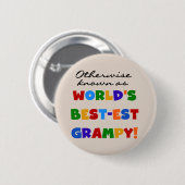 Anders 's Werelds best-grijze cadeautjes Ronde Button 5,7 Cm (Voorkant /achterkant)