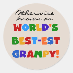 Anders 's Werelds best-grijze cadeautjes Ronde Sticker