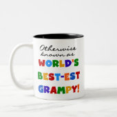 Anders 's Werelds best-grijze cadeautjes Tweekleurige Koffiemok (Links)