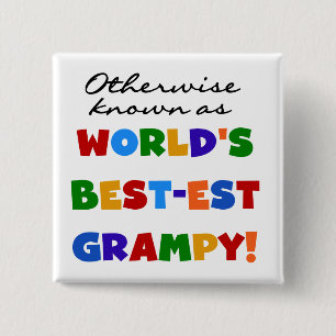 Anders 's Werelds best-grijze cadeautjes Vierkante Button 5,1 Cm