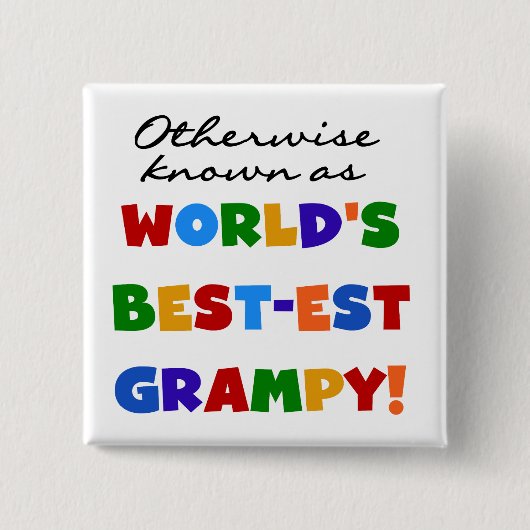 Anders 's Werelds best-grijze cadeautjes Vierkante Button 5,1 Cm (Voorkant)
