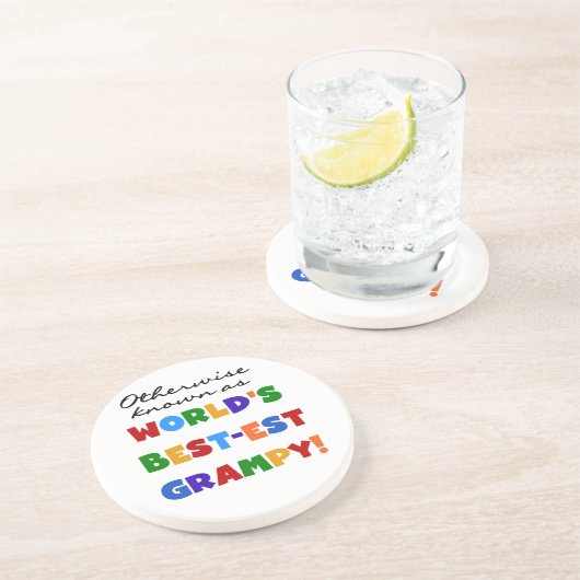 Anders 's Werelds best-grijze cadeautjes Zandsteen Onderzetter (Zijkant)