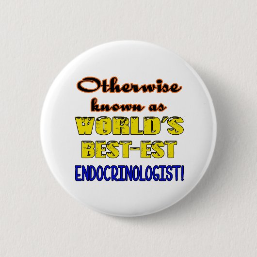 Anders 's werelds beste endocrinoloog ronde button 5,7 cm (Voorkant)