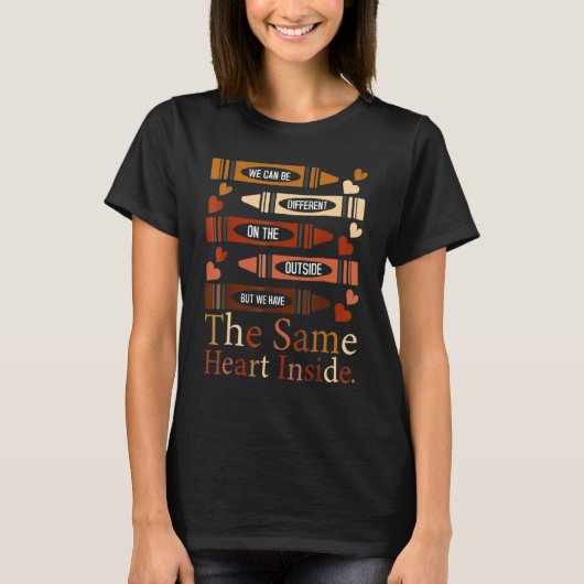 Anders van buiten maar hetzelfde hart binnen Black T-shirt (Voorkant)