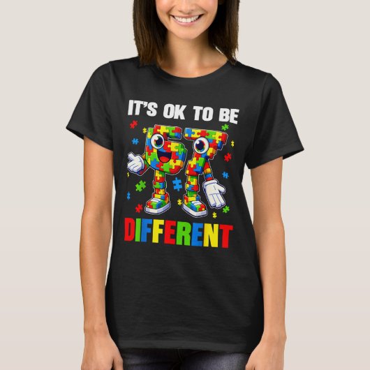 Anders zijn 67 zes zeven puzzel autisme t-shirt (Voorkant)