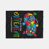 Anders zijn gamecontroller autisme mannen jongen fleece deken (Voorkant (Horizontaal))