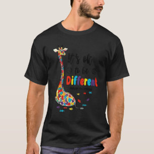 Anders zijn Giraffe Autisme Ondersteuning Autisme T-shirt