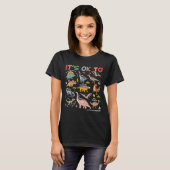 Anders zijn is oké Autisme Dinosaurus Autisme Acce T-shirt (Voorkant volledig)