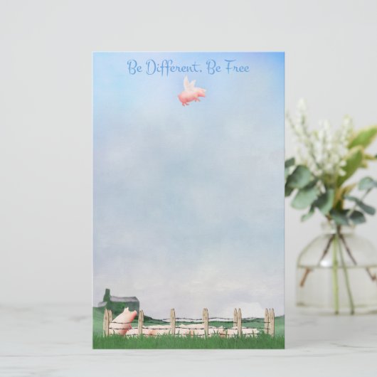 Anders zijn, vrij zijn briefpapier (Staand voorkant)
