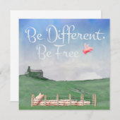 Anders zijn, vrij zijn notitiekaartje (Voorkant / Achterkant)