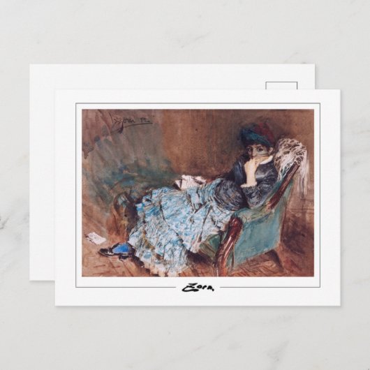 Anders Zorn #163 - Kunstmatig Briefkaart (Voorkant / Achterkant)