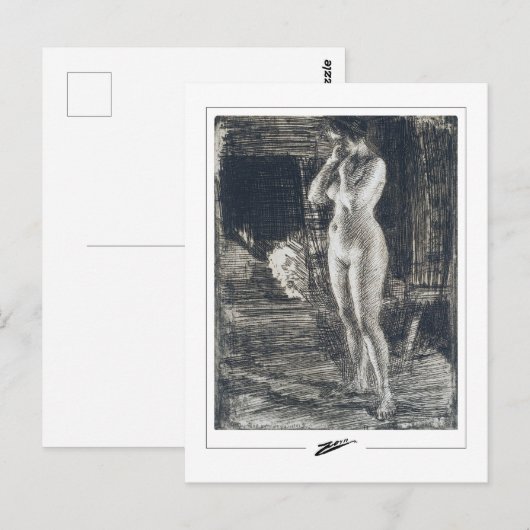 Anders Zorn #241 - Kunstmatig Briefkaart (Voorkant / Achterkant)