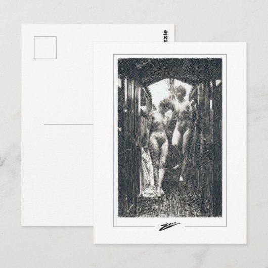 Anders Zorn #279 - Kunstmatig Briefkaart (Voorkant / Achterkant)