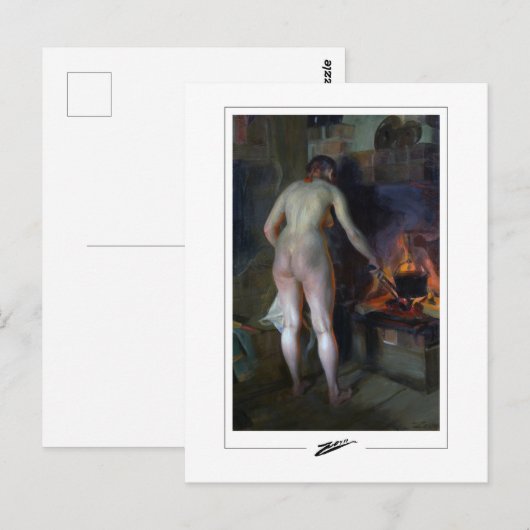 Anders Zorn #312 - Kunstmatig Briefkaart (Voorkant / Achterkant)