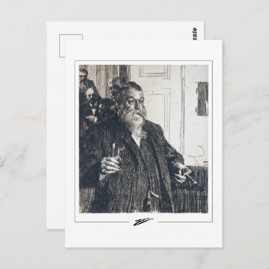 Anders Zorn #346 - Kunstmatig Briefkaart (Voorkant / Achterkant)