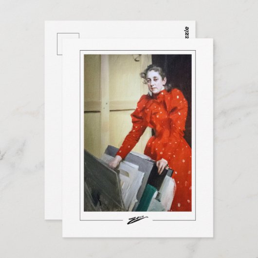 Anders Zorn #363 - Kunstmatig Briefkaart (Voorkant / Achterkant)