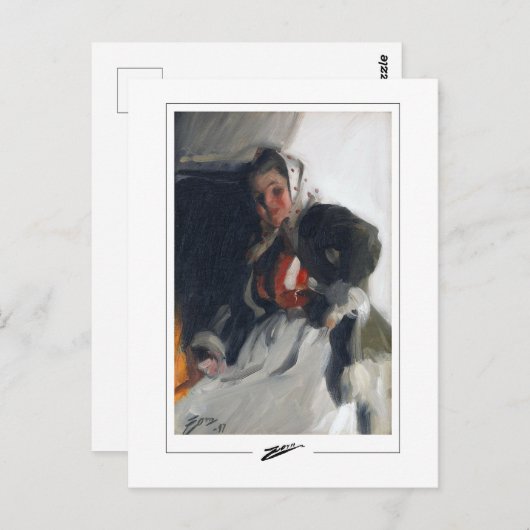 Anders Zorn #368 - Kunstmatig Briefkaart (Voorkant / Achterkant)