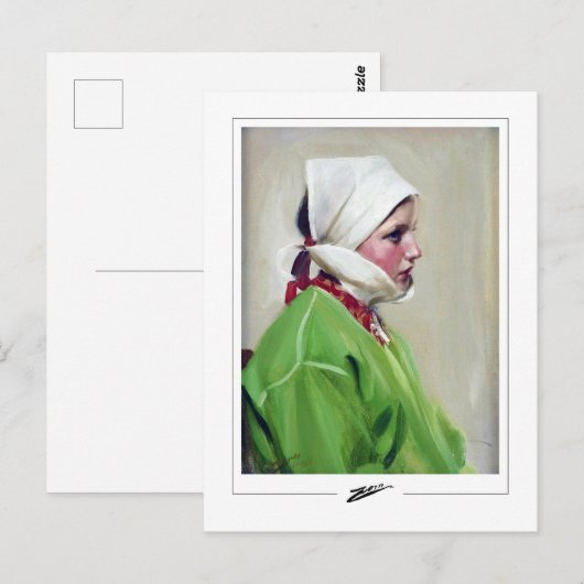 Anders Zorn #378 - Kunstmatig Briefkaart (Voorkant / Achterkant)