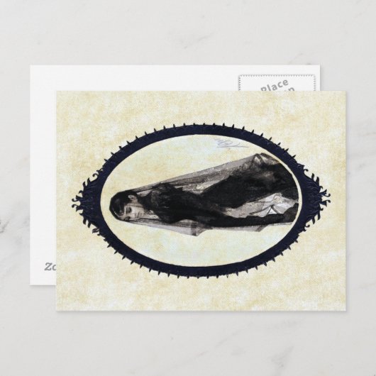 Anders Zorn, het weduwe Briefkaart (Voorkant / Achterkant)