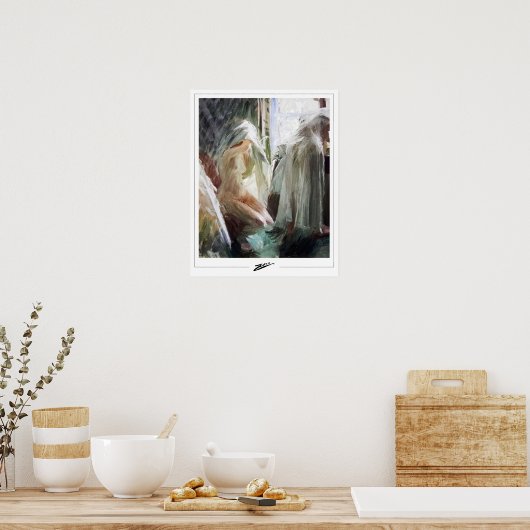 Anders Zorn Zedign Art Poster #12 (Keuken)