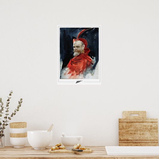 Anders Zorn Zedign Art Poster #14 (Keuken)