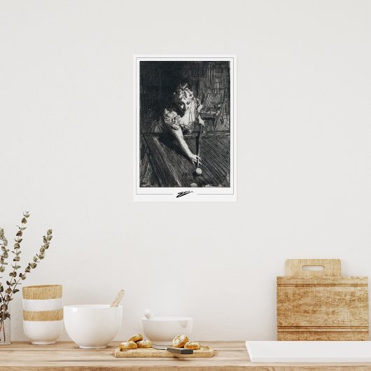 Anders Zorn Zedign Art Poster #309 (Keuken)