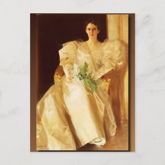 Anders Zorn's portret van mevrouw Eben Richards Briefkaart (Voorkant)