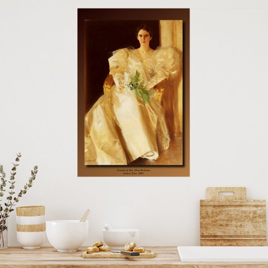 Anders Zorn's portret van mevrouw Eben Richards Poster (Keuken)