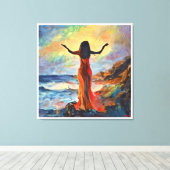 AndersArtistry"Ochtend Lof* Waterverf Canvas Afdruk (Insitu (Houten vloer))