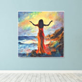 AndersArtistry"Ochtend Lof* Waterverf Canvas Afdruk (Insitu (Houten vloer))