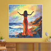 AndersArtistry"Ochtend Lof* Waterverf Canvas Afdruk (Insitu (Woonkamer))